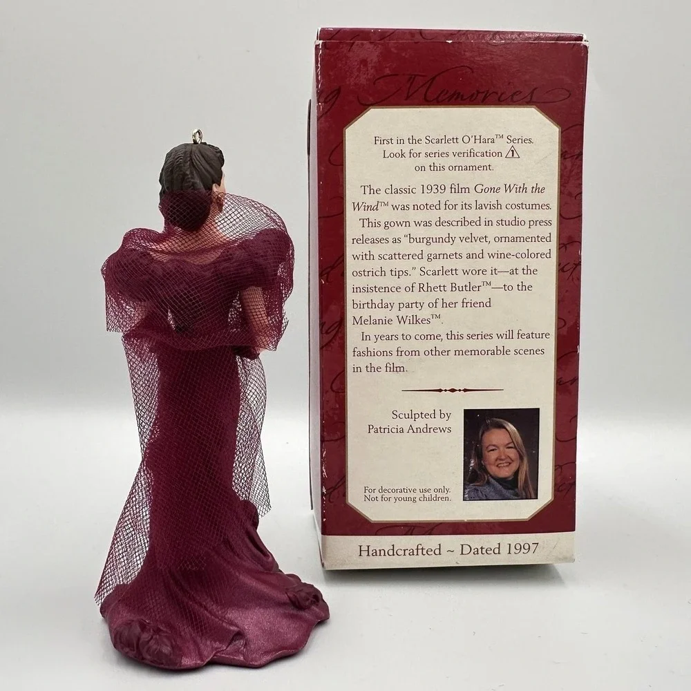 Vintage 1997 Hallmark Scarlett O'Hara Ornament Gone With Wind W Box Series First